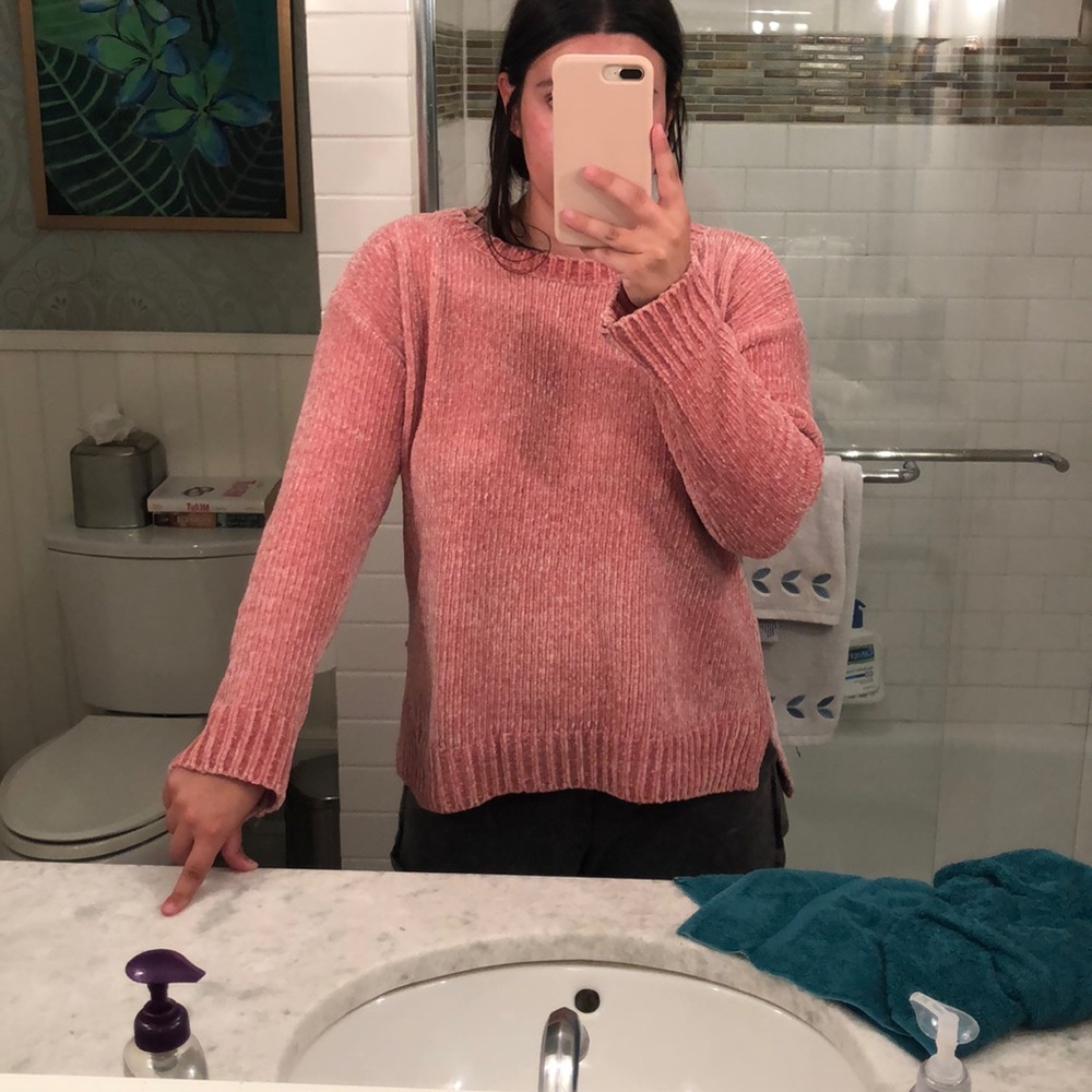 CHENILLE PINK SWEATER